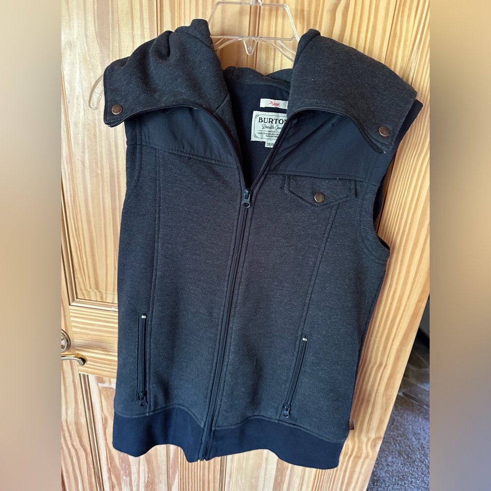 Burton vest with oversized hood